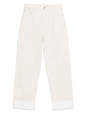 Bottega Veneta Women Back Print Straight Leg Jeans