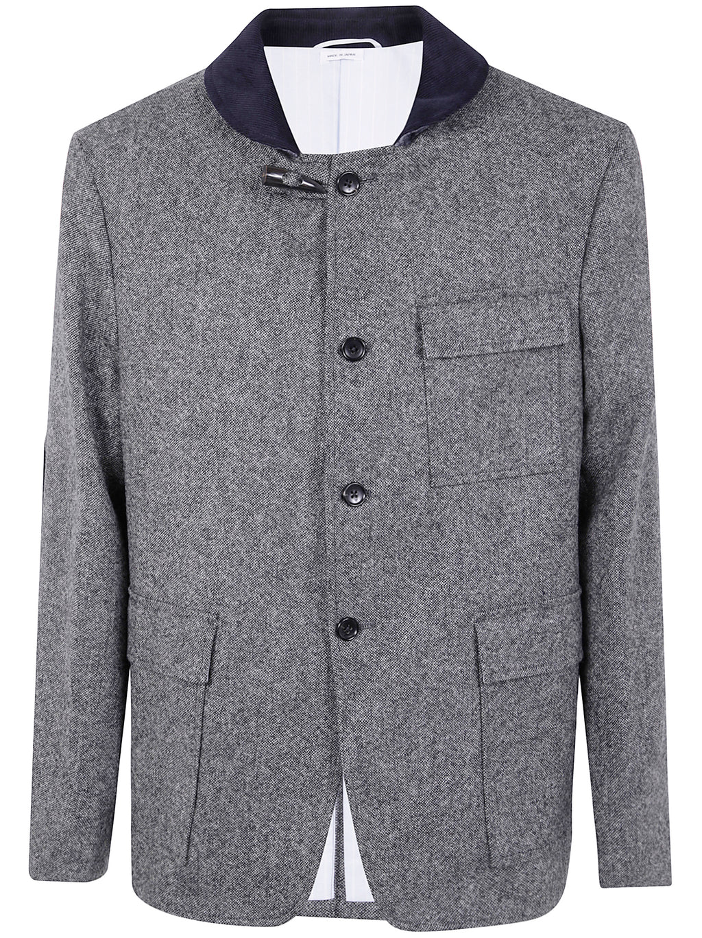 Thom Browne Men Fisherman Shawl Solid Donegal Tweed