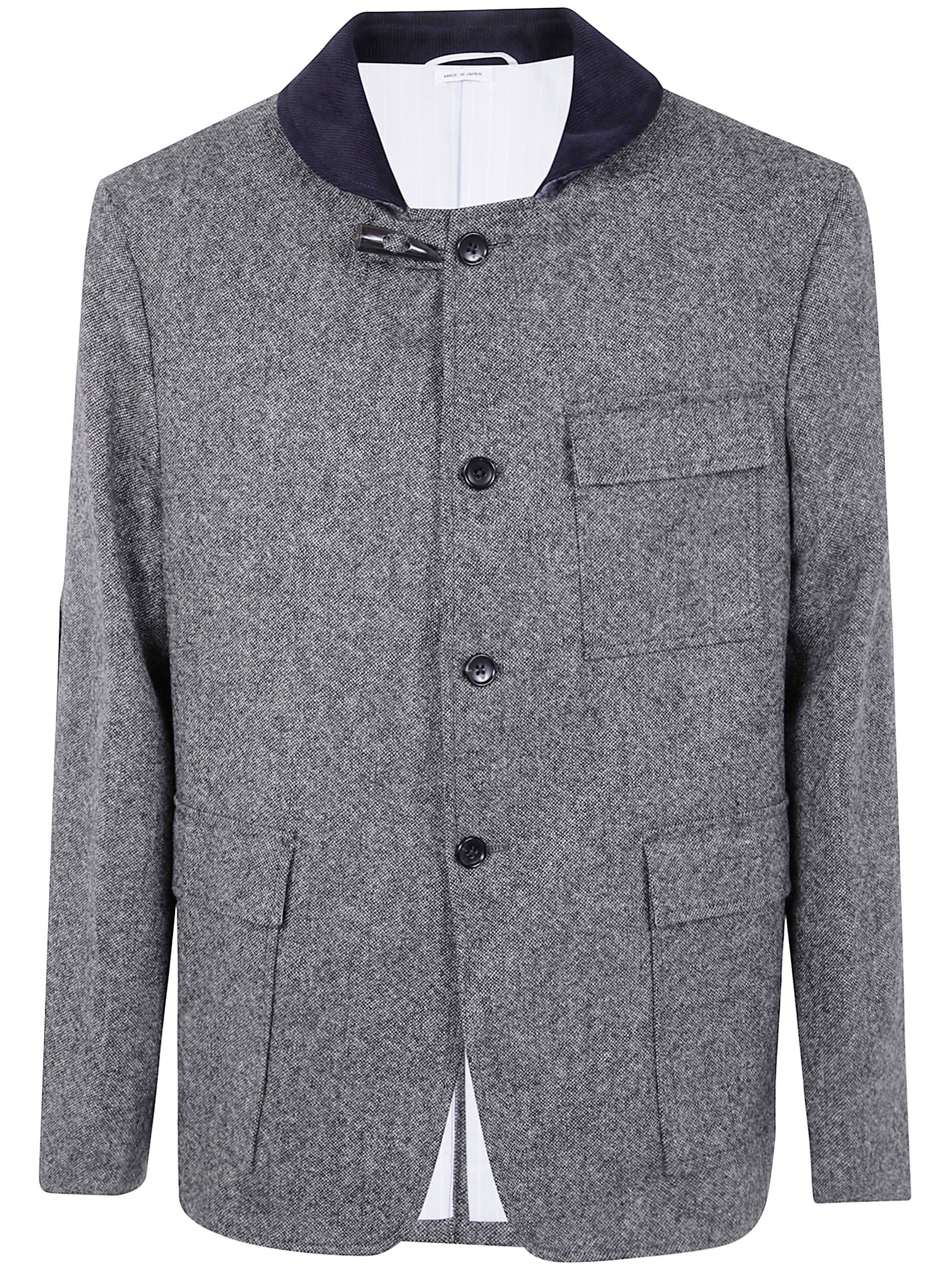 Thom Browne Men Fisherman Shawl Solid Donegal Tweed