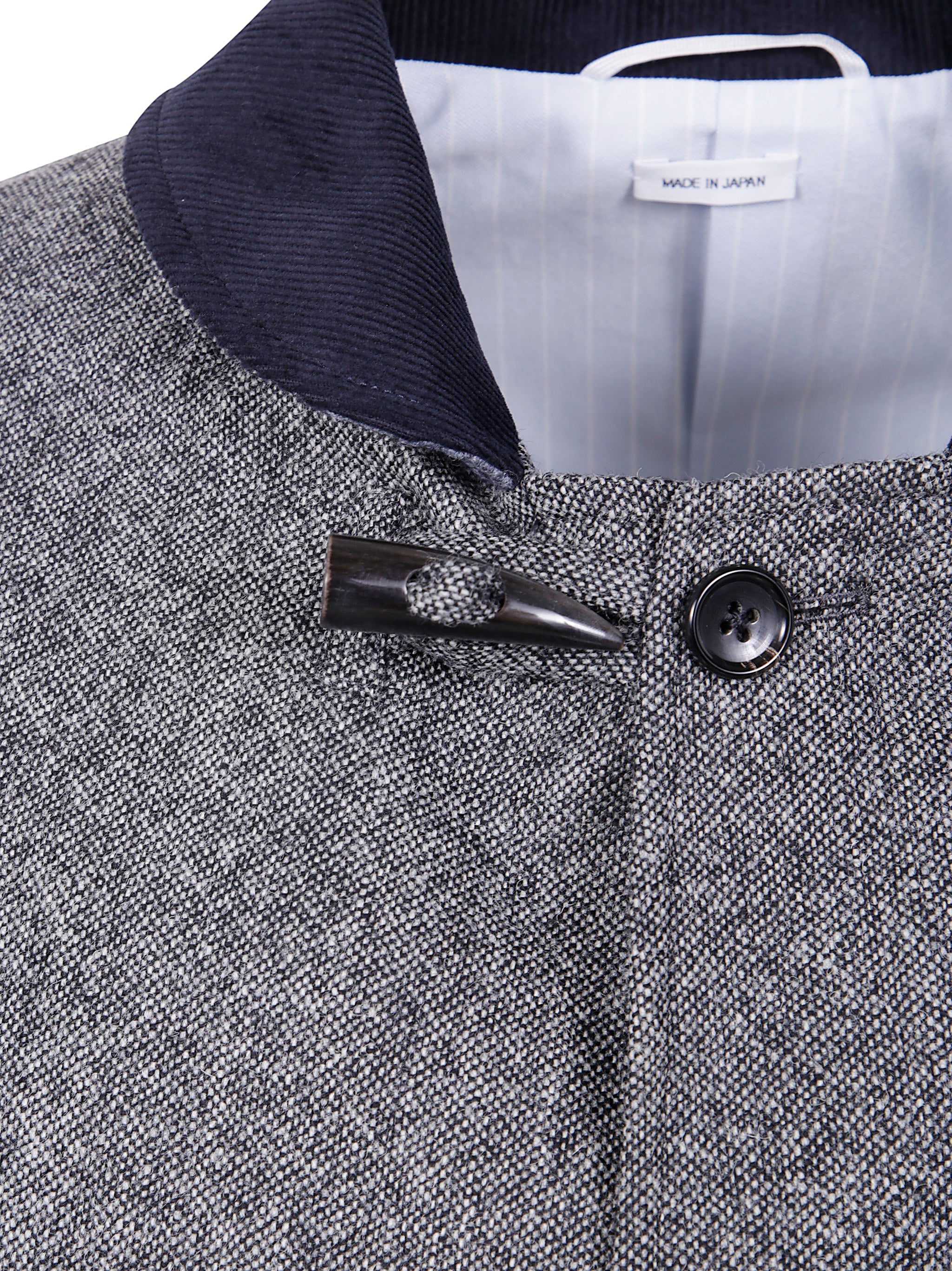 Thom Browne Men Fisherman Shawl Solid Donegal Tweed