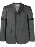 Thom Browne Men Unstructured Straight Fit Sb S/C With Gg Armband In Typewriter Cloth