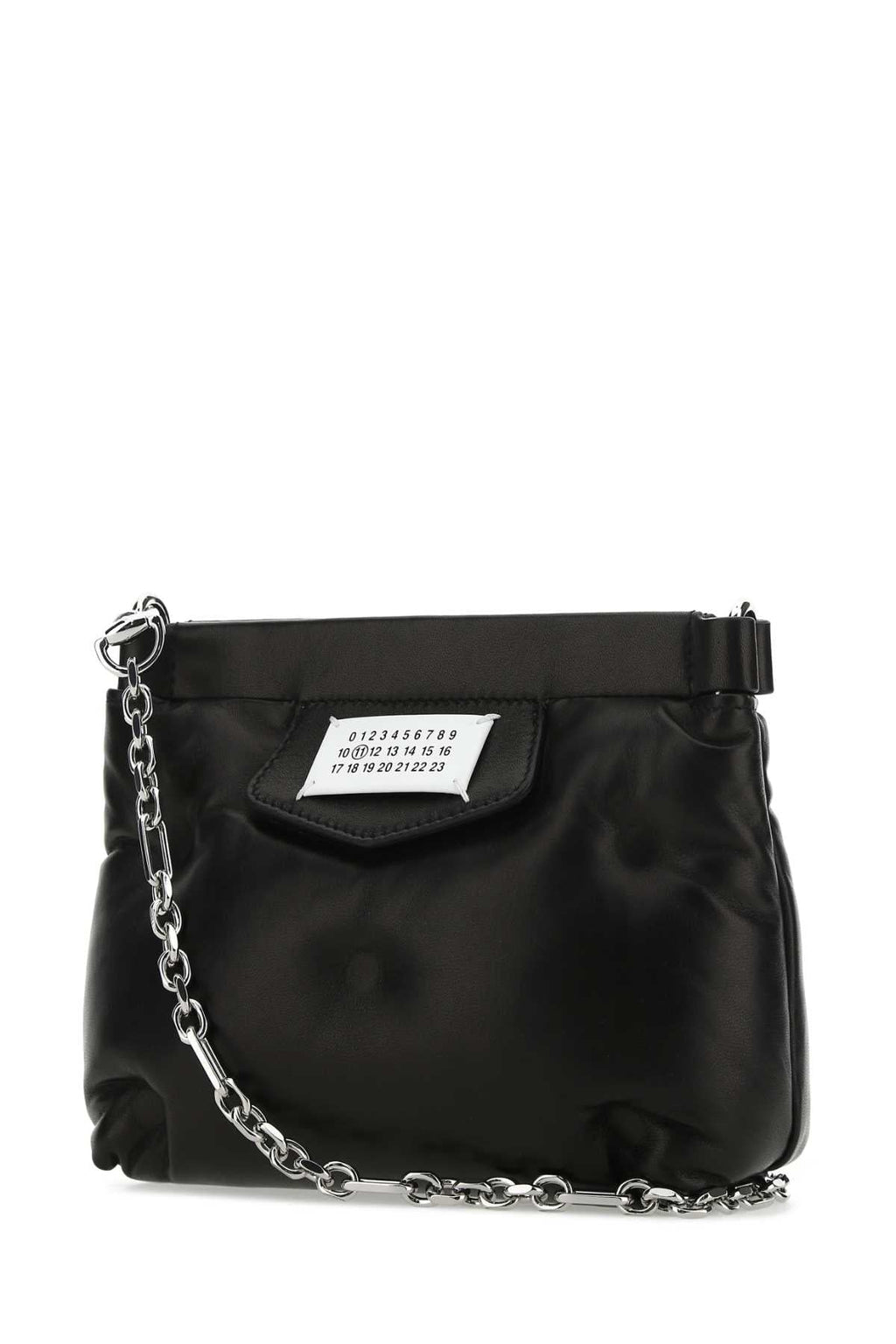 Maison Margiela Women Black Nappa Leather Glam Slam Red Carpet Clutch
