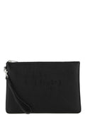 Saint Laurent Men Black Leather Clutch