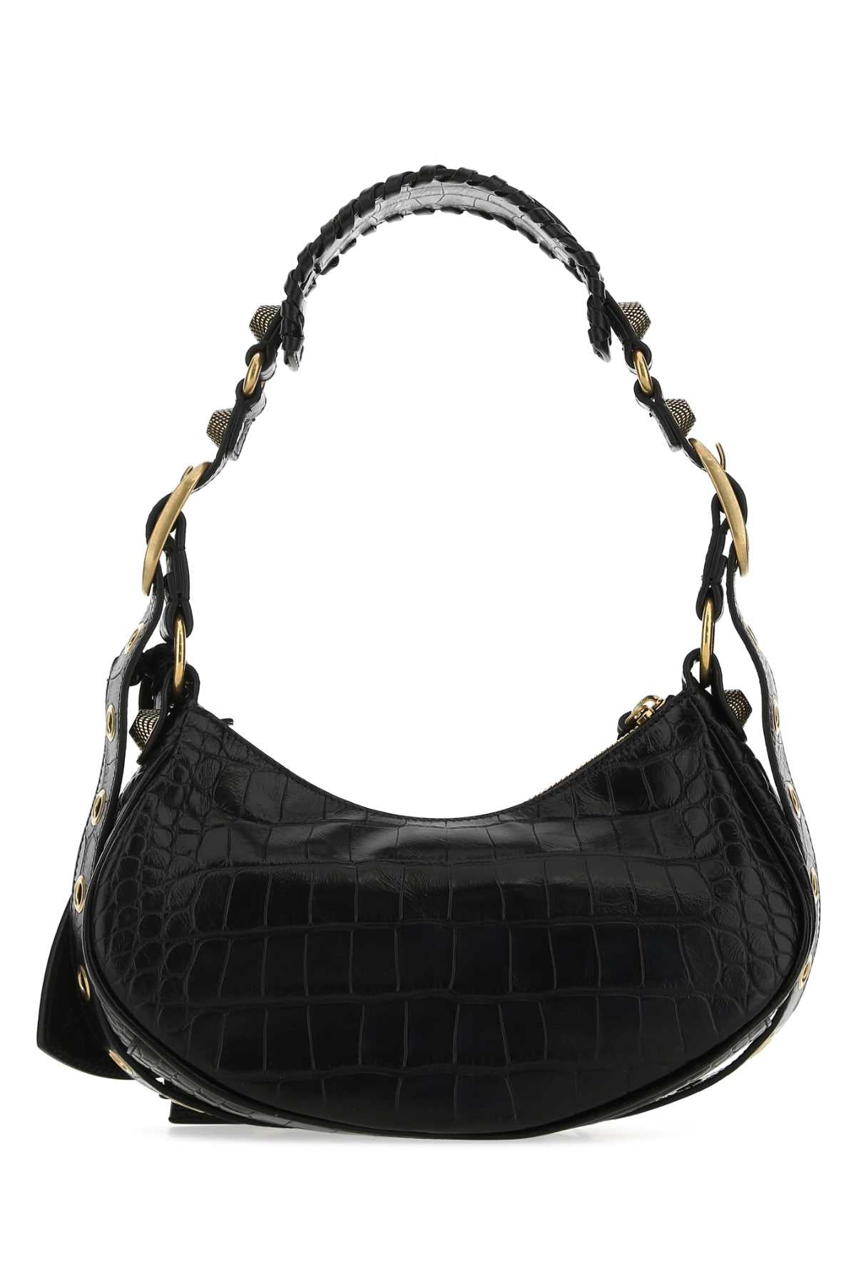 Balenciaga Women Black Leather Le Cagole Xs Shoulder Bag