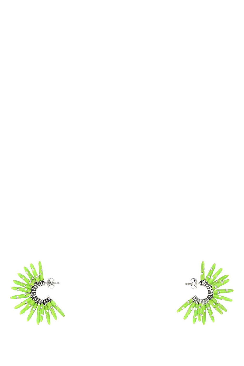Bottega Veneta Women Acid Green 925 Silver Cone Earrings