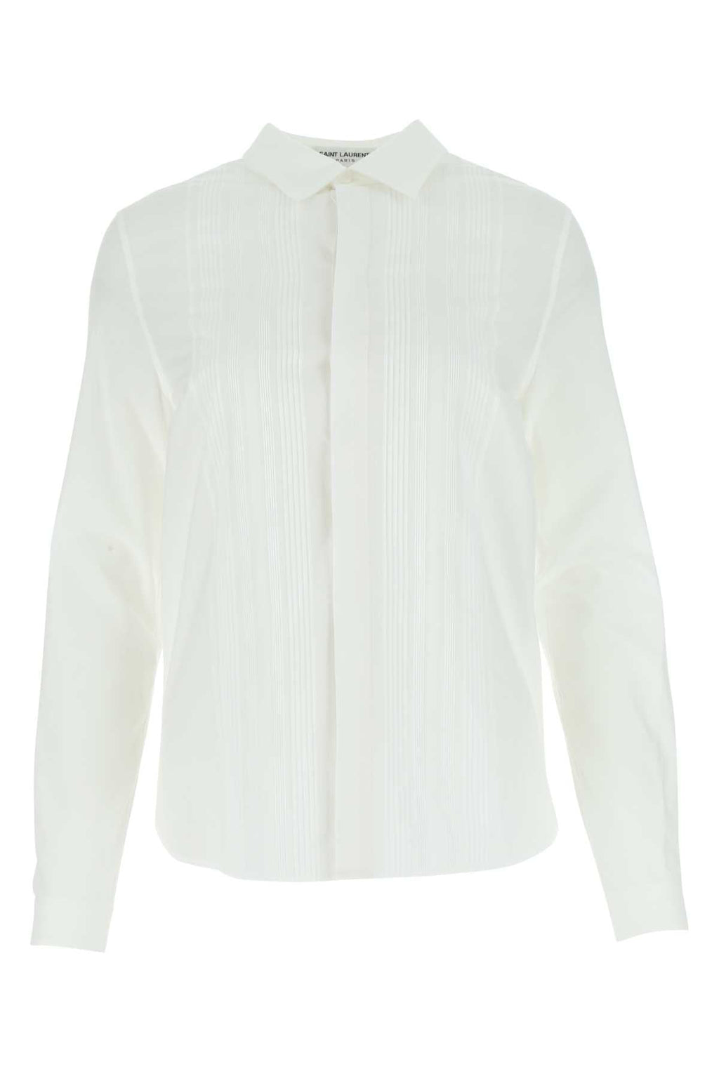 Saint Laurent Women White Poplin Shirt