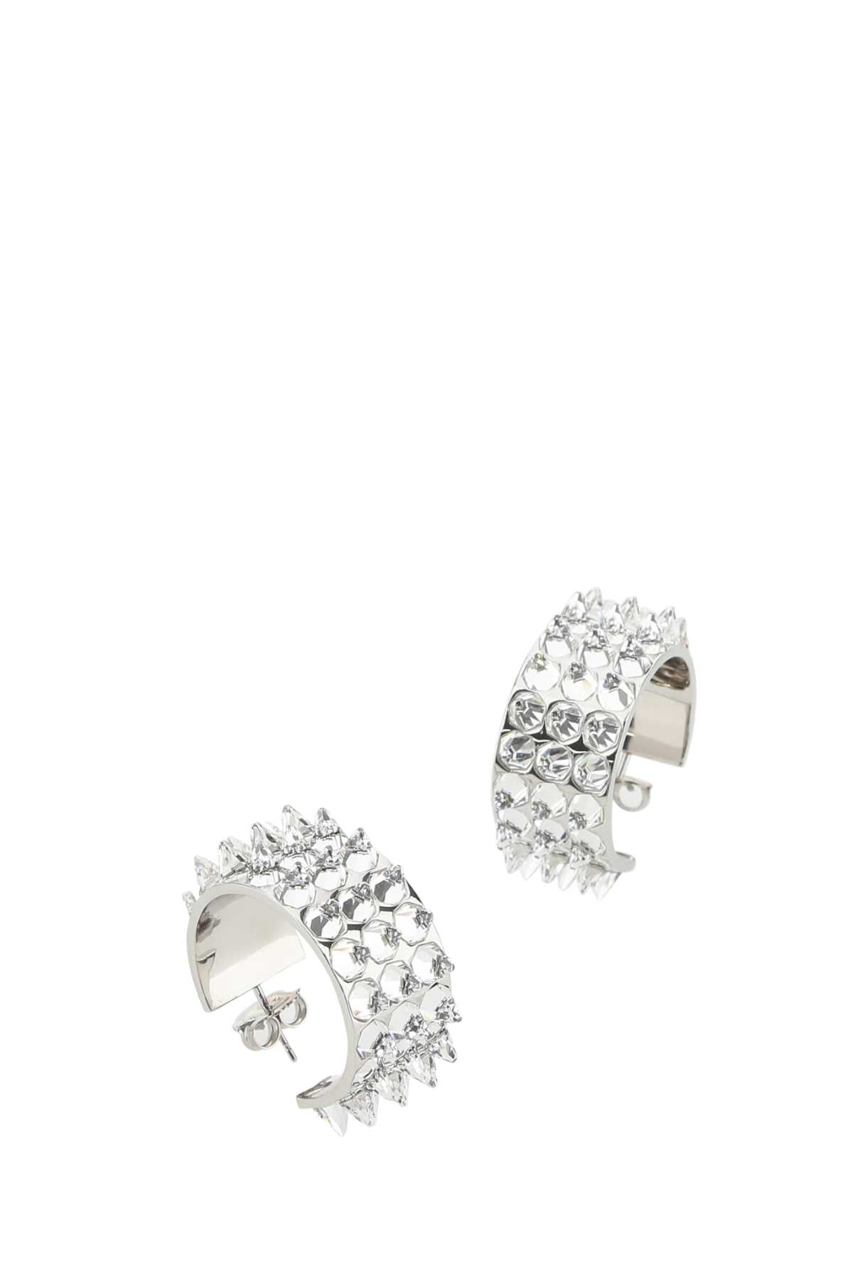 Amina Muaddi Women Embellished Metal Big Karma Earrings