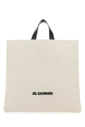 Jil Sander Women Sand Canvas Shopping Bag