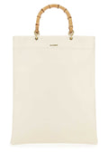 Jil Sander Women Ivory Leather Medium Shopping Bag
