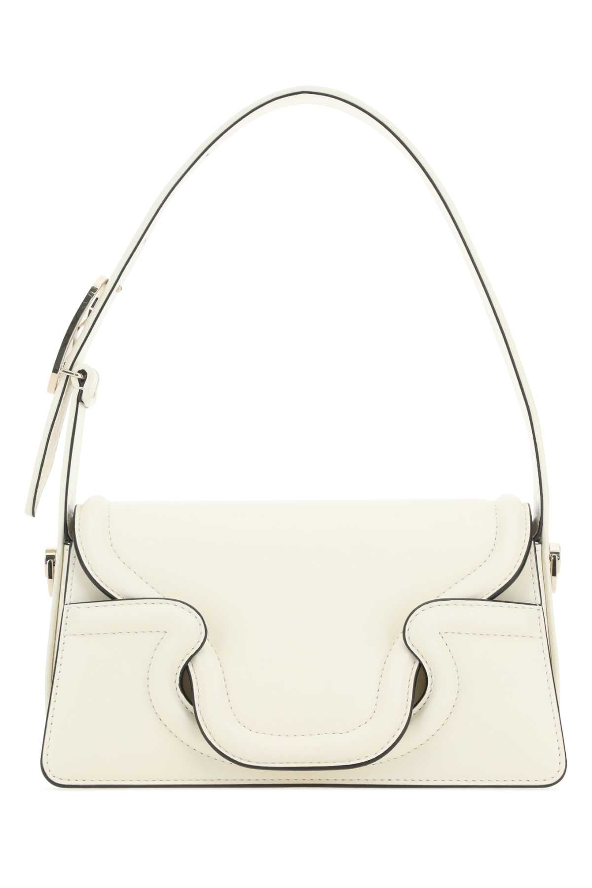 Valentino Garavani Women Ivory Leather Le Grand Deuxieme Shoulder Bag