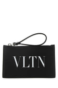 Valentino Garavani Men Black Leather Card Holder