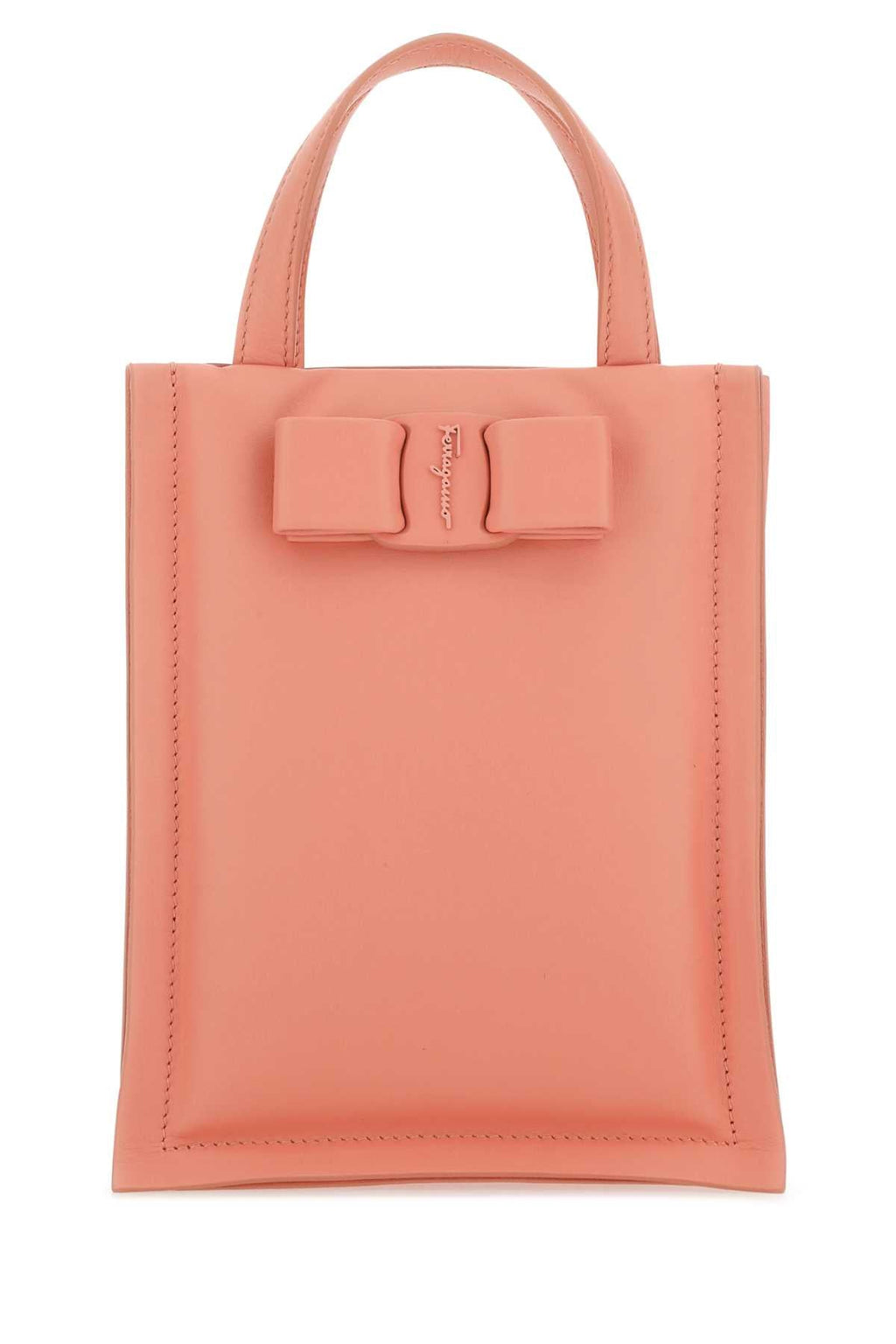 Salvatore Ferragamo Women Salmon Nappa Leather Mini Viva Bow Handbag