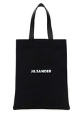 Jil Sander Men Black Canvas Medium Book Shopping Bag