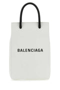 Balenciaga Women White Leather Phone Case