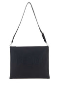 Fendi Men Midnight Blue Leather Fendi After Fendi Roma Shoulder Bag