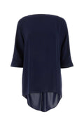 Max Mara Women Midnight Blue Triacetate Blend Ferro Blouse