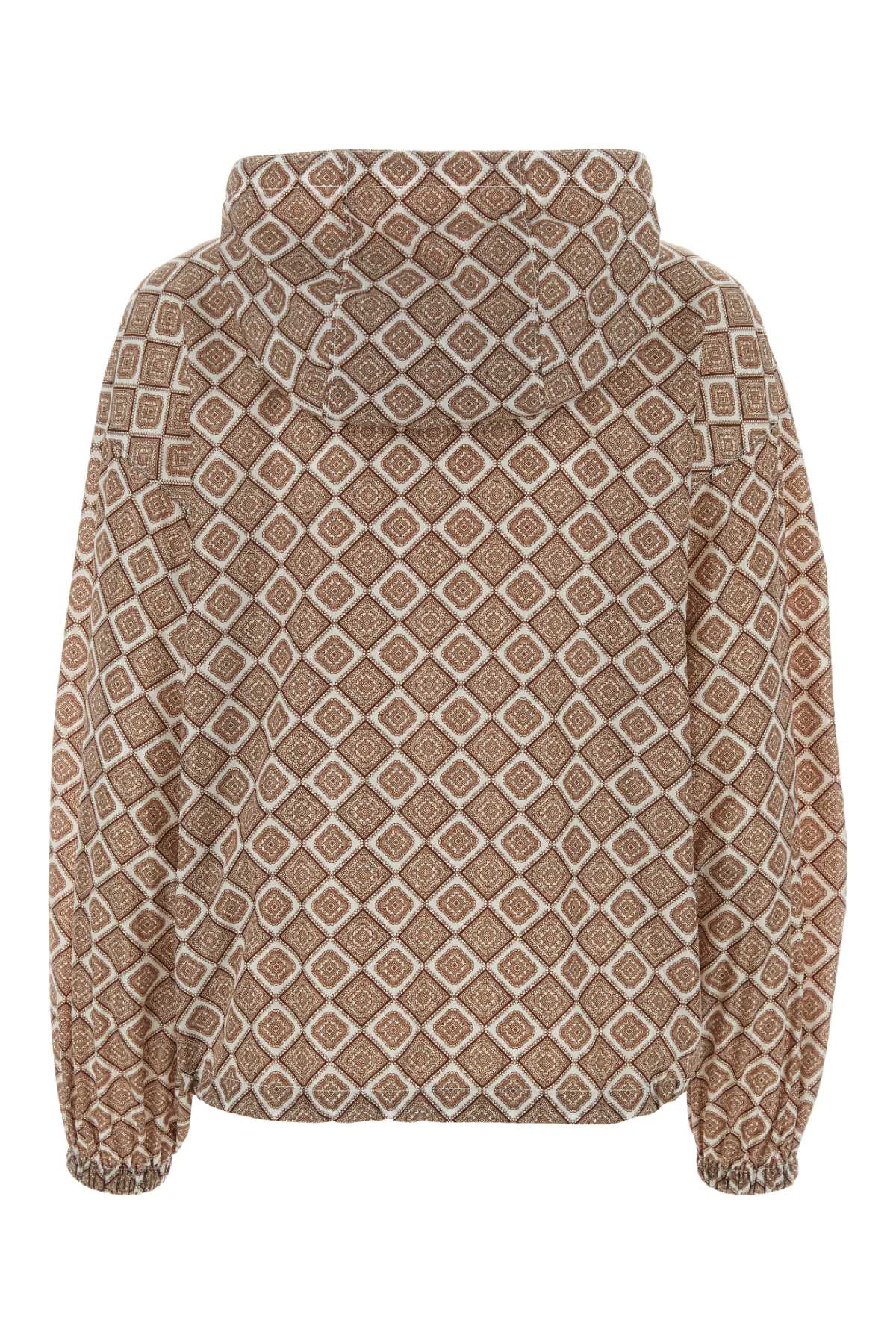 Prada Women Printed Nylon Windbreaker
