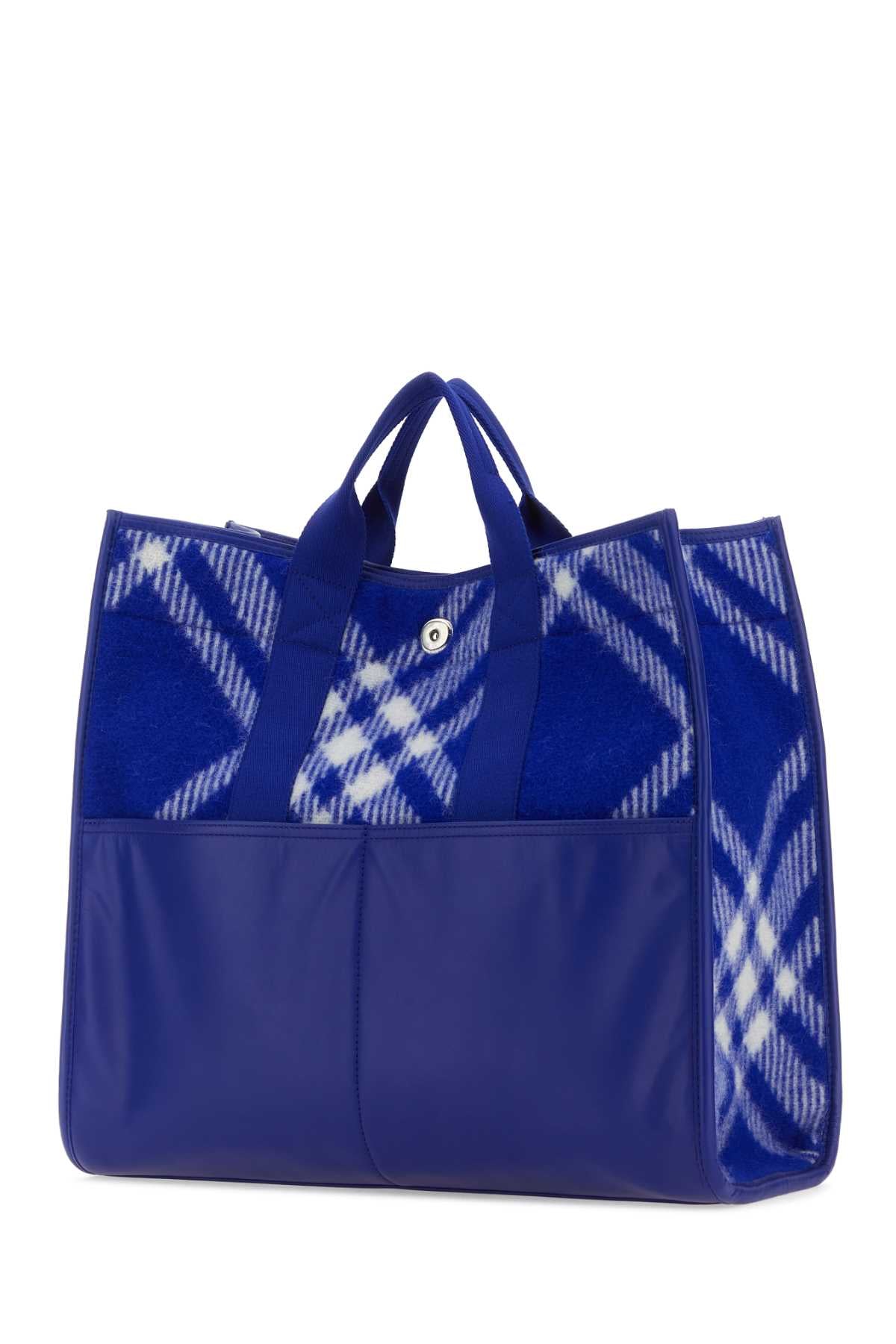 Burberry Men Embroidered Fabric Knight Shopping Bag