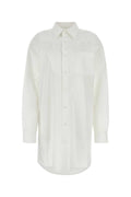 Maison Margiela Women White Poplin Shirt Mini Dress