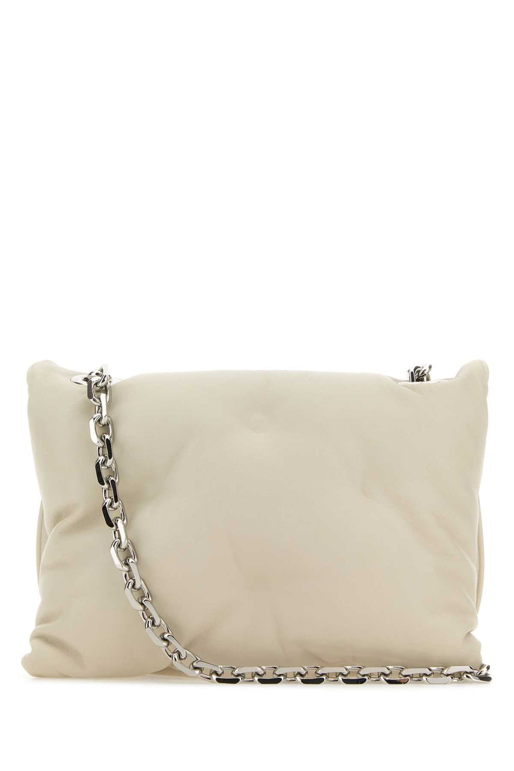 Maison Margiela Women Chalk Nappa Leather Small Glam Slam Flap Crossbody Bag