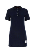 Thom Browne Women Navy Blue Cotton Polo Dress