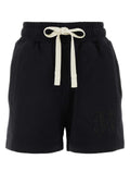 Palm Angels Women Black Cotton Shorts