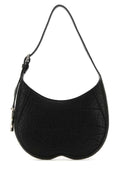 Burberry Women Black Leather Small Chess Shoulder Bag