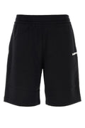 Burberry Men Black Cotton Bermuda Shorts