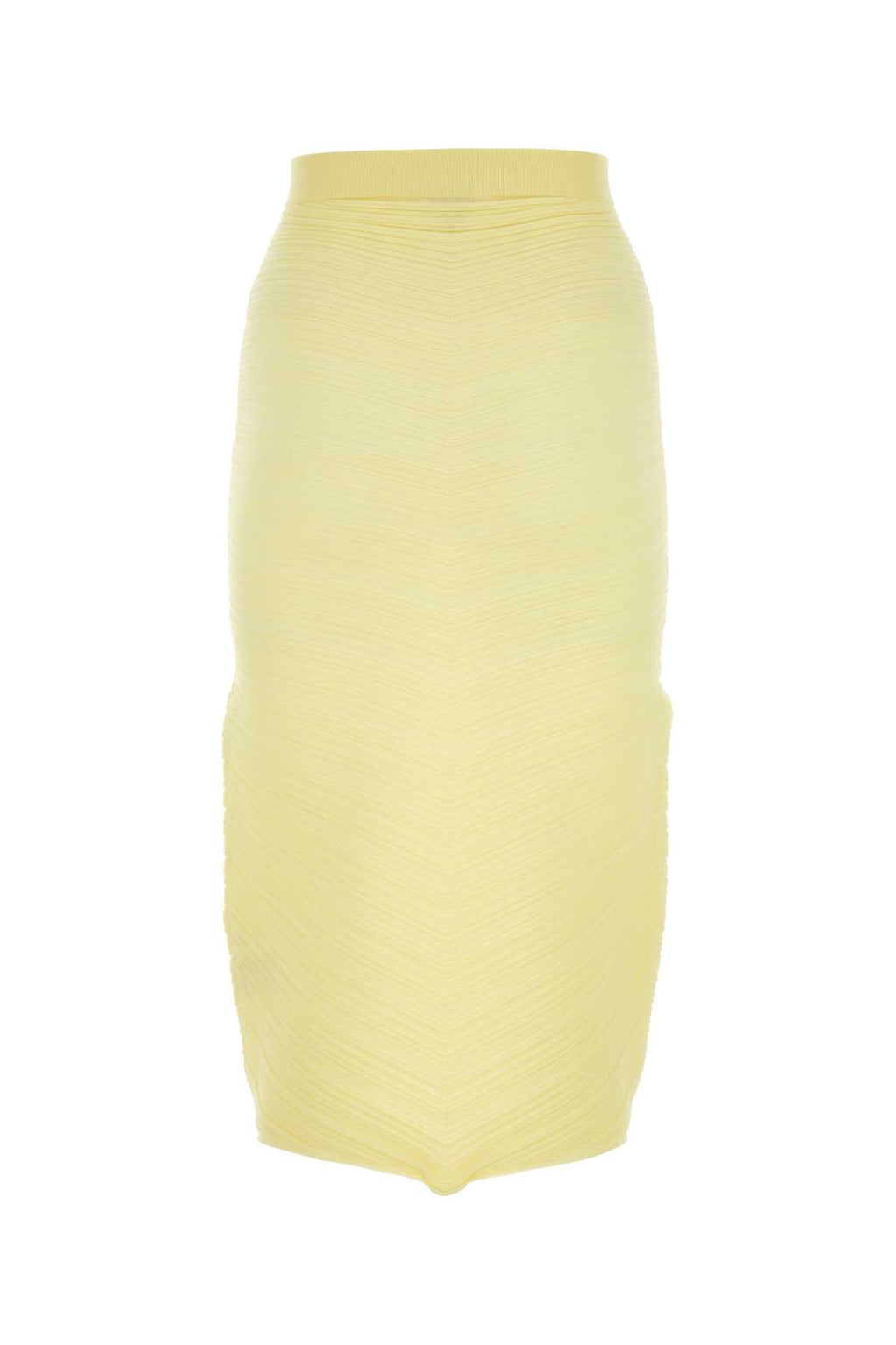 Bottega Veneta Women Yellow Stretch Cotton Blend Skirt