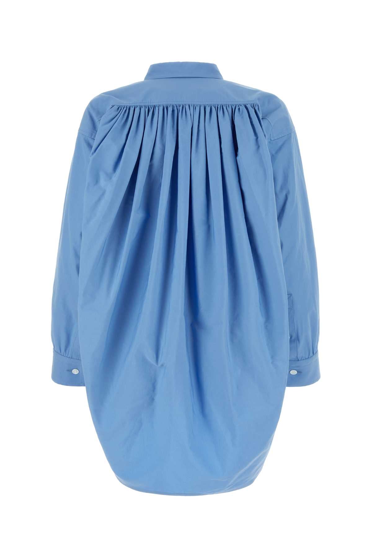 Bottega Veneta Women Light Blue Cotton Blend Oversize Shirt