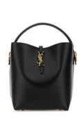Saint Laurent Women Black Leather Le 37 Bucket Bag