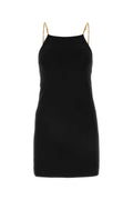 Palm Angels Women Black Jersey Mini Dress