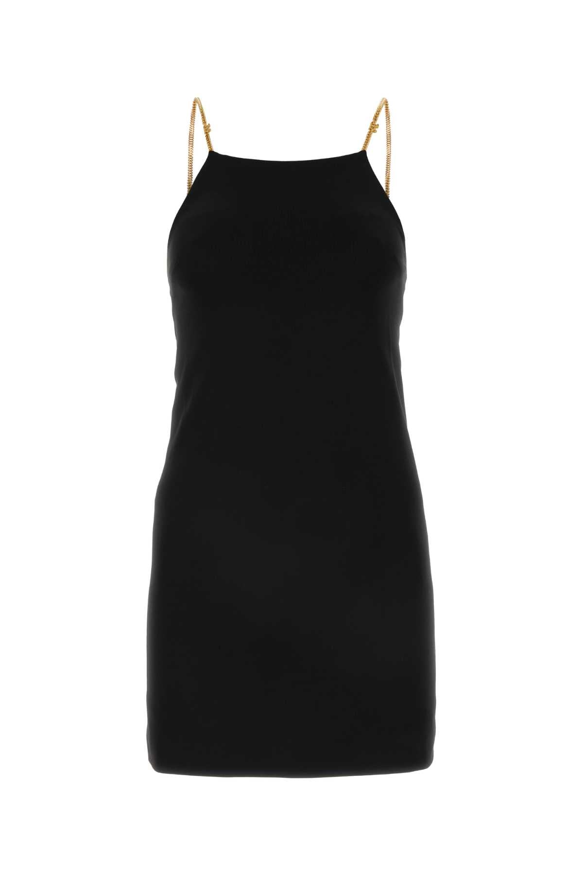 Palm Angels Women Black Jersey Mini Dress