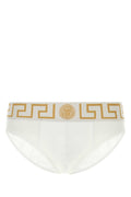 Versace Men White Stretch Cotton Brief