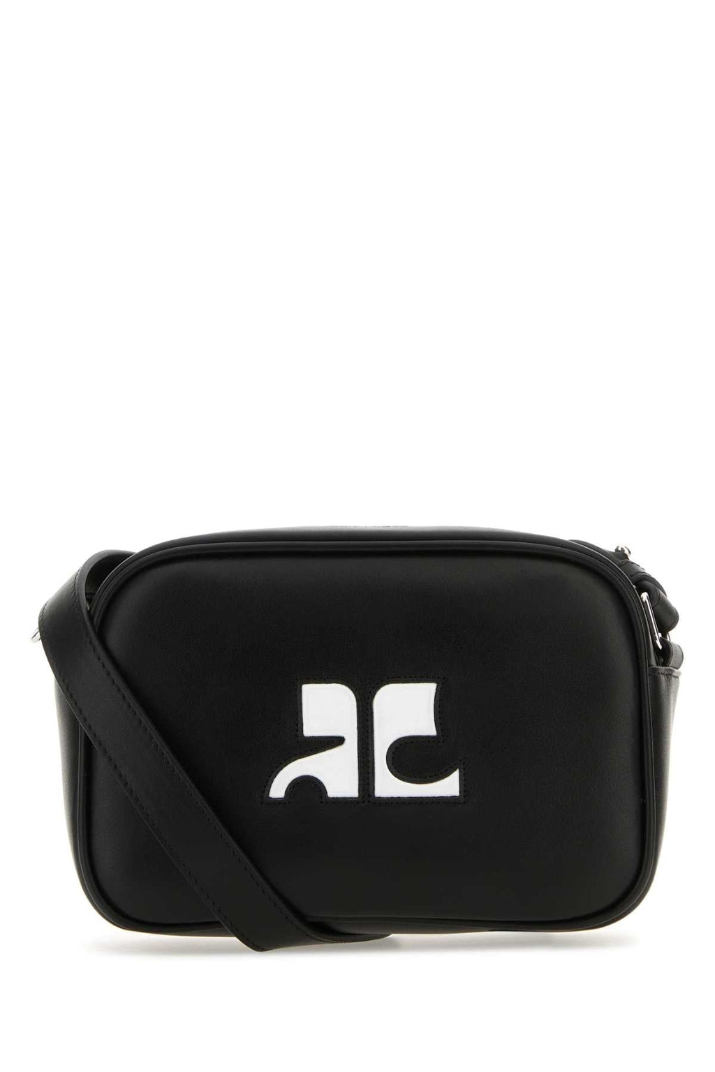 Courreges Women Black Leather Reedition Shoulder Bag