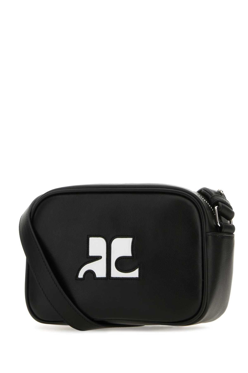 Courreges Women Black Leather Reedition Shoulder Bag