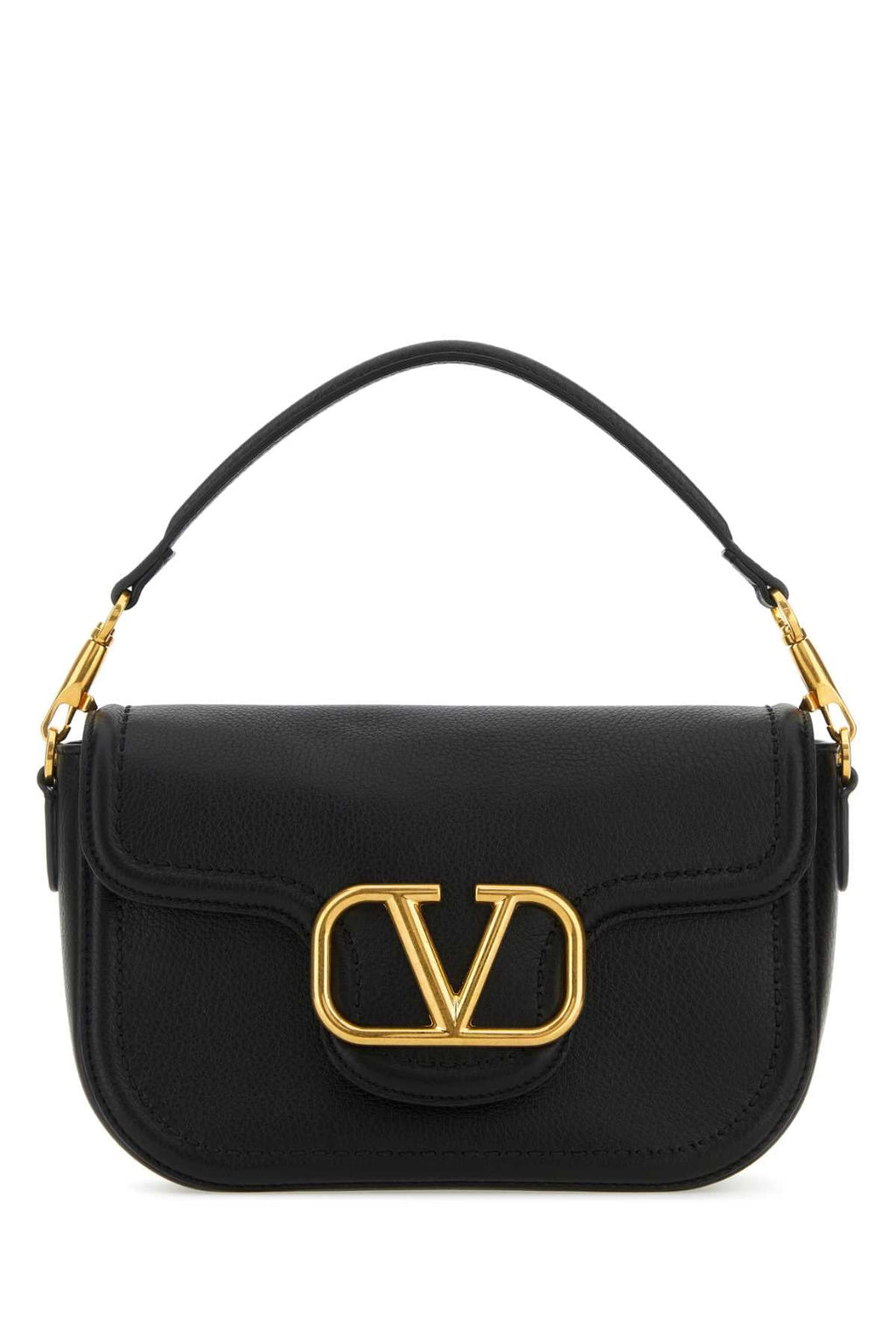 Valentino Garavani Women Black Leather Alltime Shoulder Bag