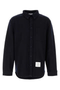 Thom Browne Men Midnight Blue Cotton Blend Oversize Shirt