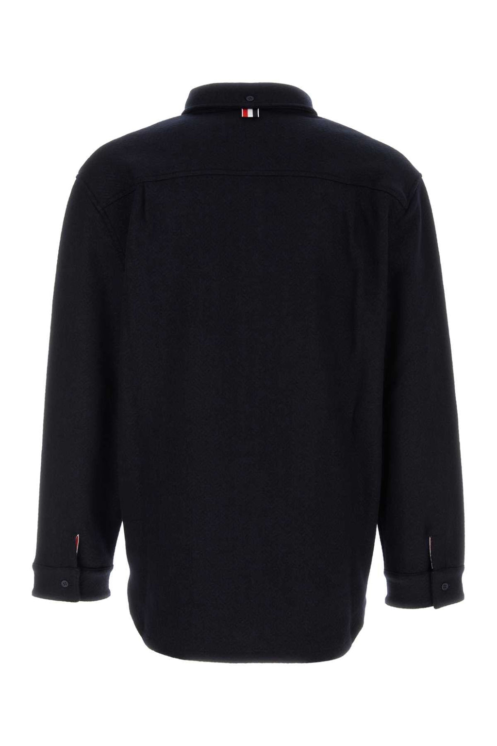 Thom Browne Men Midnight Blue Cotton Blend Oversize Shirt
