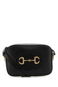 Gucci Women Black Leather Gucci Horsebit 1955 Crossbody Bag