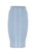 Bottega Veneta Women Pastel Light-Blue Cotton Skirt