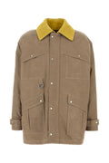 Fendi Men Cappuccino Canvas Coat