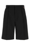 Gucci Men Black Twill Bermuda Shorts
