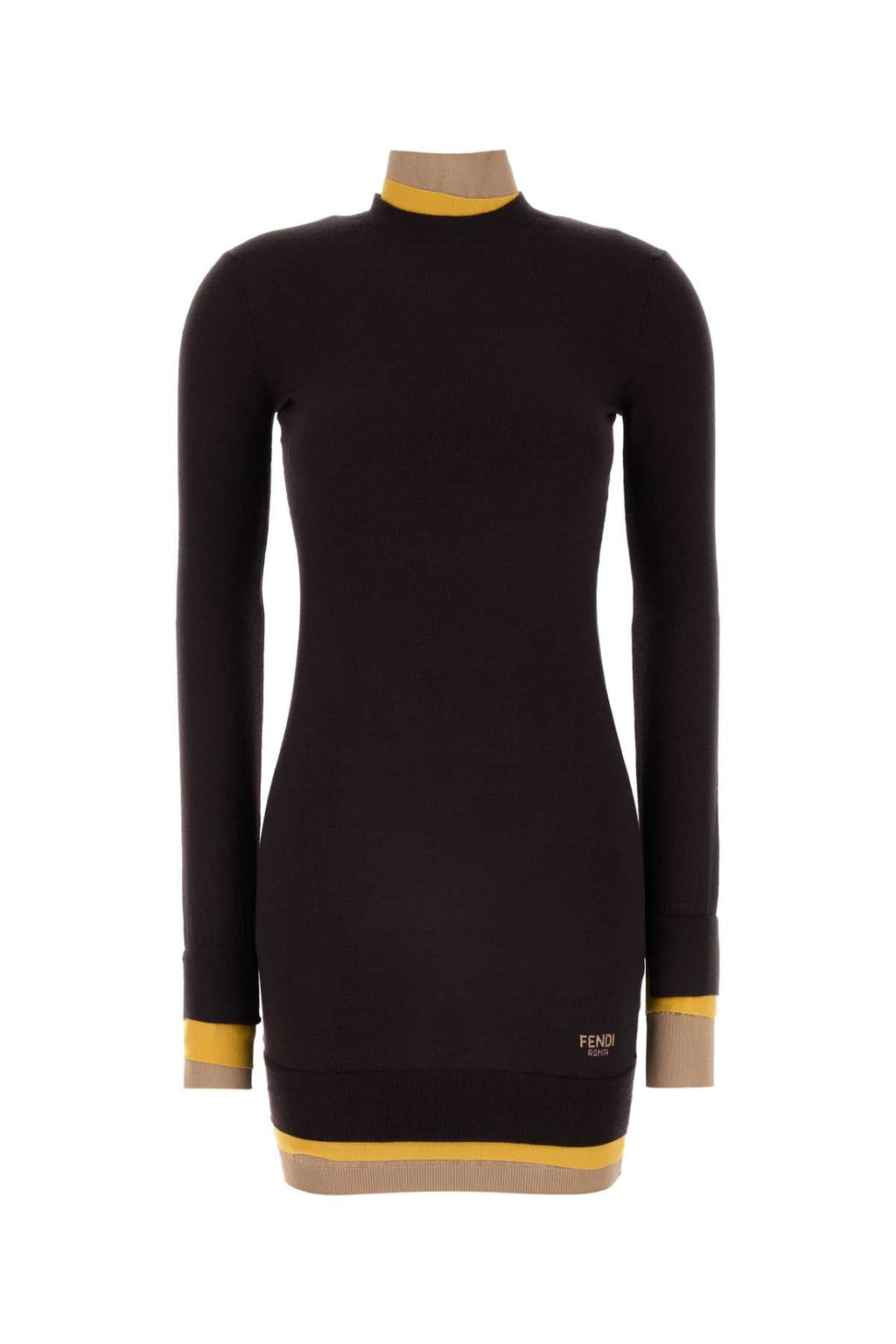 Fendi Women Plum Wool Blend Dress