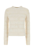 Balenciaga Women Ivory Wool Blend Sweater