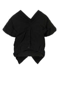 Balenciaga Women Black Cotton Blend Top