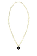 Valentino Garavani Women Ivory Pearls Coeur Royal Necklace