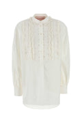 Valentino Garavani Women White Cotton Blend Blouse