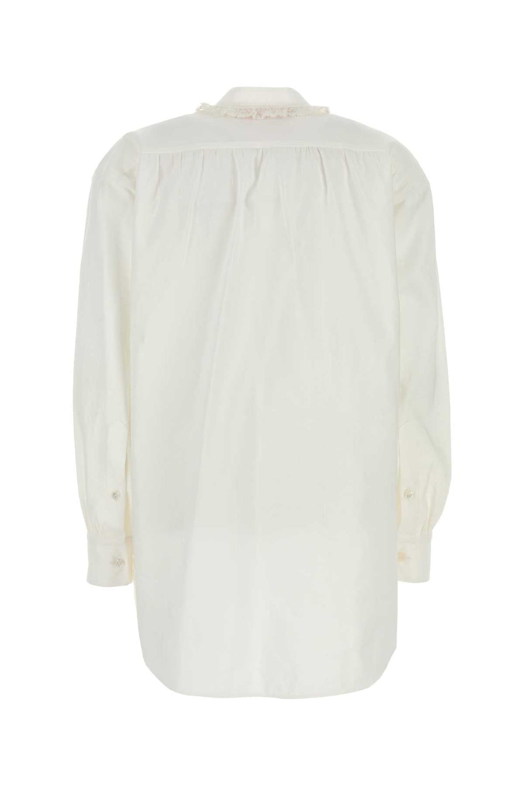 Valentino Garavani Women White Cotton Blend Blouse
