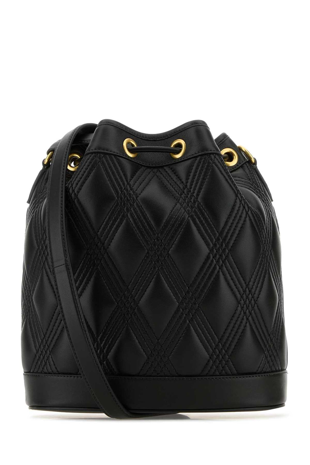 Valentino Garavani Women Black Nappa Leather Quiltie Bucket Bag